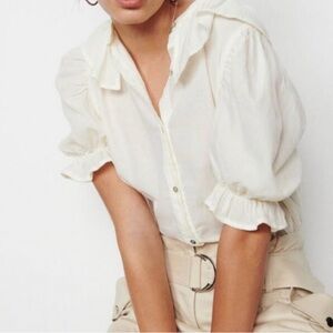 Ba&sh Tamaris Blouse - Color: Vanilla - Size 0 - NWOT